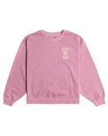 The Roxy Girls Girls Line up Sweatshirt in Mauve Orchid