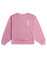 The Roxy Girls Girls Line up Sweatshirt in Mauve Orchid