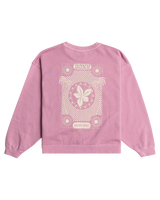 The Roxy Girls Girls Line up Sweatshirt in Mauve Orchid