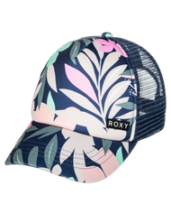 The Roxy Girls Girls Honey Coconut Trucker Cap in Naval Academy