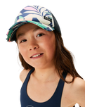 The Roxy Girls Girls Honey Coconut Trucker Cap in Naval Academy