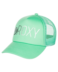 The Roxy Girls Girls Reggae Town Trucker Cap in Zephyr Green