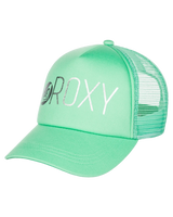 The Roxy Girls Girls Reggae Town Trucker Cap in Zephyr Green