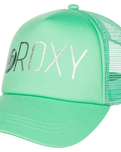 The Roxy Girls Girls Reggae Town Trucker Cap in Zephyr Green