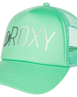 The Roxy Girls Girls Reggae Town Trucker Cap in Zephyr Green