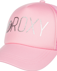 The Roxy Girls Girls Reggae Town Trucker Cap in Prism Pink