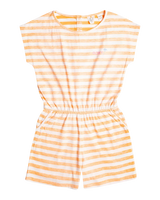 The Roxy Girls Girls Turn Up The Sun Romper in Mock Orange Line up Horizontal