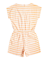 The Roxy Girls Girls Turn Up The Sun Romper in Mock Orange Line up Horizontal