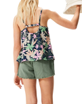 The Roxy Girls Girls Scenic Route Twill Shorts in Agave Green