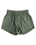 The Roxy Girls Girls Scenic Route Twill Shorts in Agave Green