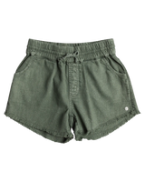 The Roxy Girls Girls Scenic Route Twill Shorts in Agave Green