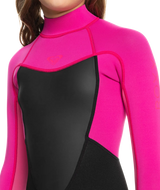 The Roxy Girls Prologue 2/2mm Back Zip Shorty Wetsuit in Festival Fuchsia