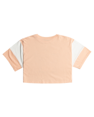 The Roxy Girls Girls Lets Get It Started T-Shirt in Peach Parfait