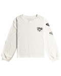 The Roxy Girls Girls Let Somebody Go Long Sleeve T-Shirt in Egret