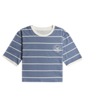 The Roxy Girls Girls That Summer Night T-Shirt in Wild Wind Naval Stripe