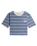 The Roxy Girls Girls That Summer Night T-Shirt in Wild Wind Naval Stripe