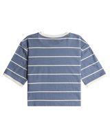 The Roxy Girls Girls That Summer Night T-Shirt in Wild Wind Naval Stripe