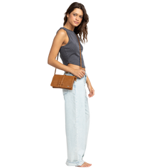 The Roxy Womens Singing Waves Crossbody Bag in Camel