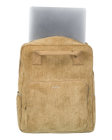 The Roxy Feeling Good Corduroy Backpack in Oil Green