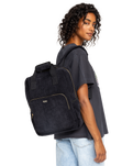 The Roxy Feeling Good Corduroy Backpack in Anthracite