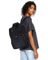 The Roxy Feeling Good Corduroy Backpack in Anthracite