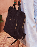 The Roxy Feeling Good Corduroy Backpack in Anthracite