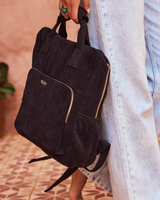 The Roxy Feeling Good Corduroy Backpack in Anthracite