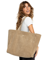 The Roxy Womens Feeling Good Beach Bag in Oil Green