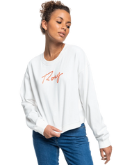 The Roxy Womens Break Away Sweatshirt in Snow White