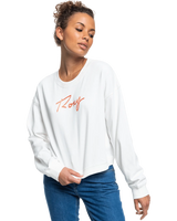 The Roxy Womens Break Away Sweatshirt in Snow White