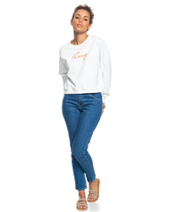 The Roxy Womens Break Away Sweatshirt in Snow White