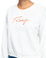 The Roxy Womens Break Away Sweatshirt in Snow White