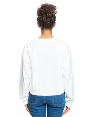 The Roxy Womens Break Away Sweatshirt in Snow White