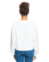 The Roxy Womens Break Away Sweatshirt in Snow White