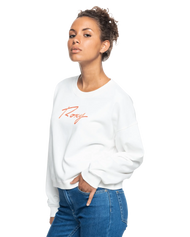 The Roxy Womens Break Away Sweatshirt in Snow White