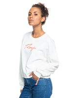 The Roxy Womens Break Away Sweatshirt in Snow White