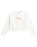 The Roxy Womens Break Away Sweatshirt in Snow White