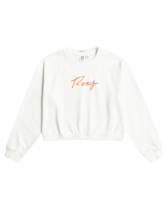 The Roxy Womens Break Away Sweatshirt in Snow White