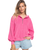 The Roxy Womens Time Will Tell Hoodie in Pink Guava