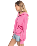 The Roxy Womens Time Will Tell Hoodie in Pink Guava