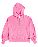 The Roxy Womens Time Will Tell Hoodie in Pink Guava