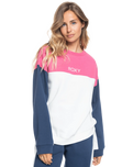 The Roxy Womens Keep On Moving Sweatshirt in Snow White