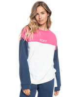 The Roxy Womens Keep On Moving Sweatshirt in Snow White