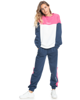 The Roxy Womens Keep On Moving Sweatshirt in Snow White