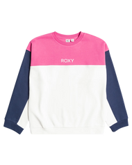 The Roxy Womens Keep On Moving Sweatshirt in Snow White