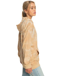 The Roxy Womens Fools Gold Zip Hoodie in Beige Crystal Wash