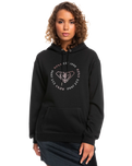 The Roxy Womens Surf Stocked Brushed Hoodie in Anthracite