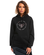 The Roxy Womens Surf Stocked Brushed Hoodie in Anthracite