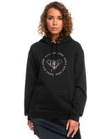 The Roxy Womens Surf Stocked Brushed Hoodie in Anthracite