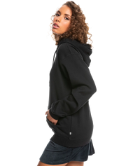 The Roxy Womens Surf Stocked Brushed Hoodie in Anthracite